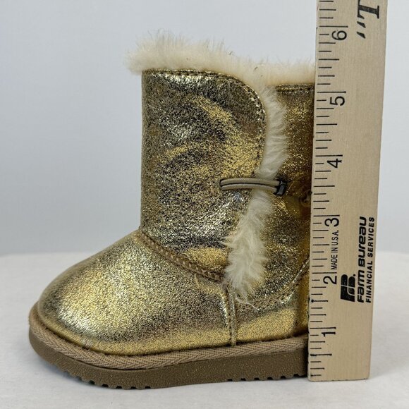 Circo Toddler Gold Faux Fur-Lined Winter Boots Size 5 - Picture 10 of 13